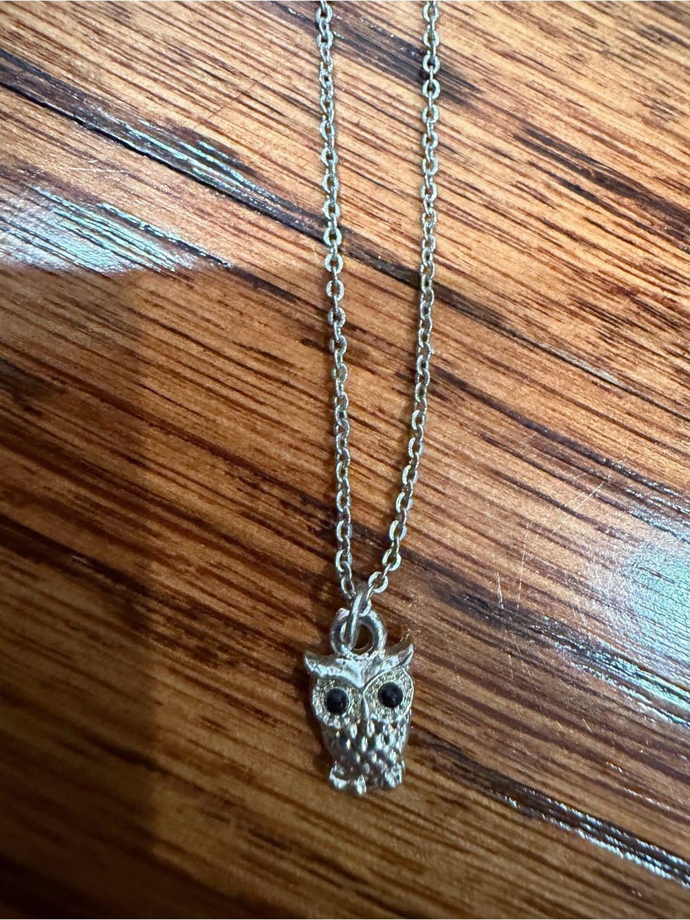 Delicate silver Owl Pendant Necklace